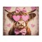 Stupell Industries Cute Cattle Pink Hearts Canvas, design by Shawna Stewart